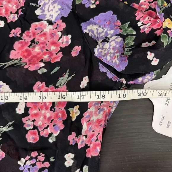 Angie Y2K Top Womens Small Floral Boho Fairy Cottage Romantic Festival Vintage - Picture 7 of 9